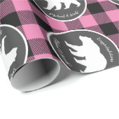 Bear Baby Dusche Pink Geschenkpapier (Rolleneckpunkt)