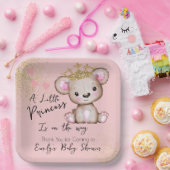 Bear Baby Dusche Princess Funkelnd Pink Pappteller (Party)