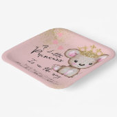 Bear Baby Dusche Princess Funkelnd Pink Pappteller (Gewinkelt)
