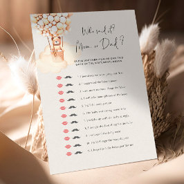 Bear Baby Dusche Spiel, das sagte es Mama oder Vat