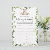 Bear Baby Dusche wie alt waren sie Spielkarte (Stehend Vorderseite)