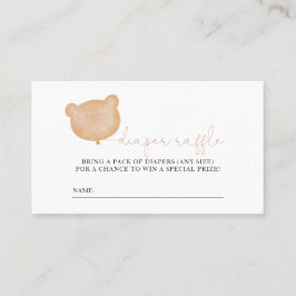 Bear Baby Dusche Windeln Raffle Ticket