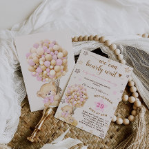 Bear Baby Pink Girl Babydusche Vintag