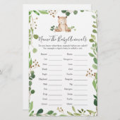 Bear Baby Shooter Name the Baby Animals (Vorne/Hinten)