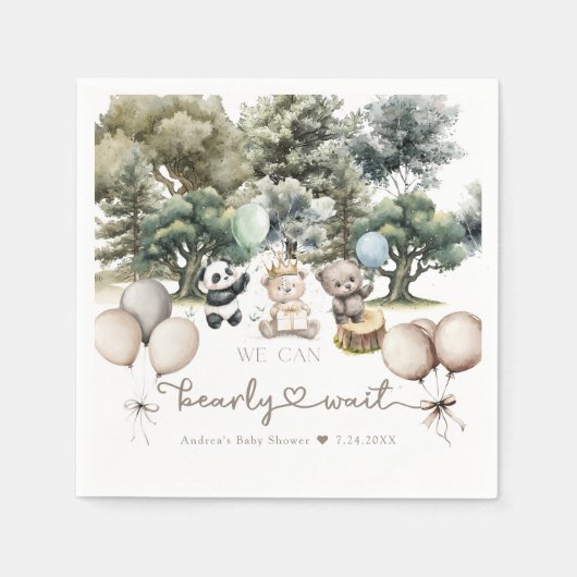 Bear Baby Shooter Serviette (Vorderseite)