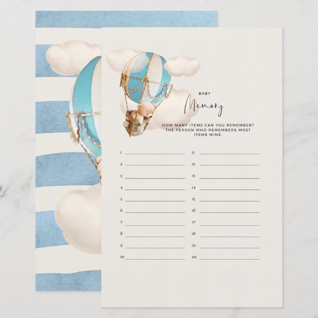 Bear Baby Shooting Game - Baby Memory (Vorne/Hinten)