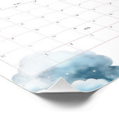 Bear Baby Show Due Date Kalender Kinderdusche Fotodruck (Ecke)