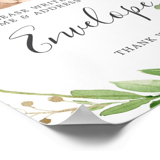 Bear Baby Shower Address Envelope-Zeichen Poster (Ecke)