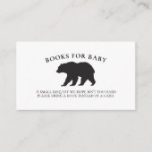 Bear Baby Shower Blue Kariert Books for Baby Begleitkarte (Vorderseite)