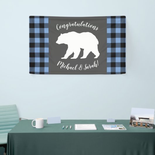 Bear Baby Shower Boy Blue Banner (Messeveranstaltung)
