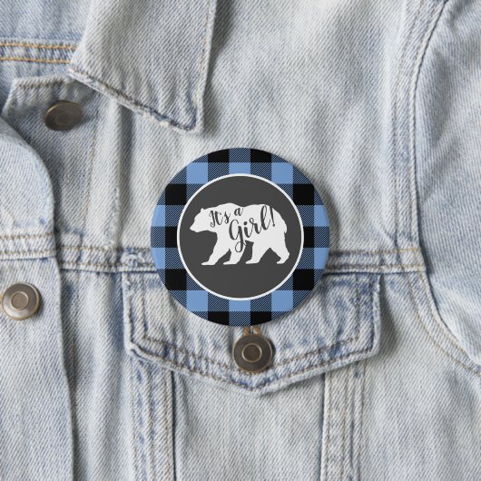 Bear Baby Shower Boy Blue Button (Beispiel)