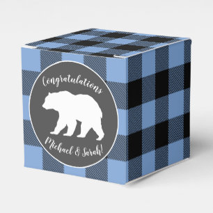 Bear Baby Shower Boy Blue Geschenkschachtel