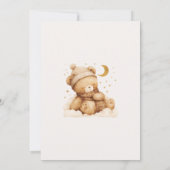 Bear Baby Shower Boy Einladung (Rückseite)