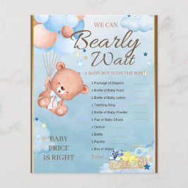 Bear Baby Shower Boy Game