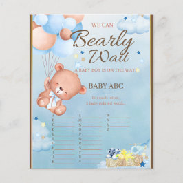 Bear Baby Shower Boy Game
