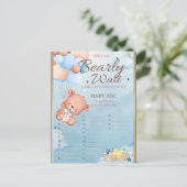 Bear Baby Shower Boy Game Postkarte (Stehend Vorderseite)