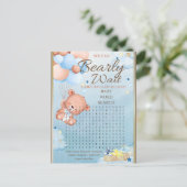 Bear Baby Shower Boy Game Postkarte (Stehend Vorderseite)