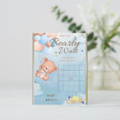 Bear Baby Shower Boy Game Postkarte (Stehend Vorderseite)