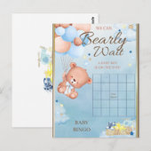 Bear Baby Shower Boy Game Postkarte (Vorne/Hinten)