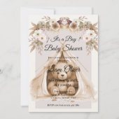  Bear Baby Shower Boy invitation Einladung (Vorderseite)