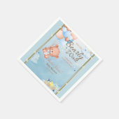 Bear Baby Shower Boy Serviette (Ecke)