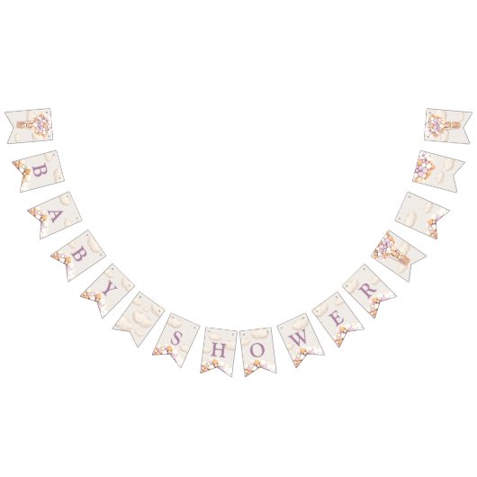 Bear Baby Shower Buntin Flags Wimpelkette (Alle)