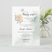 Bear Baby Shower Einladung (Stehend Vorderseite)