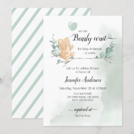 Bear Baby Shower Einladung
