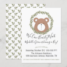 Bear Baby Shower Einladung