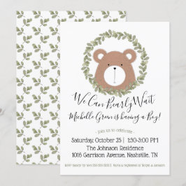 Bear Baby Shower Einladung