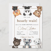 Bear Baby Shower Einladung (Vorderseite)