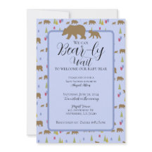 Bear Baby Shower Einladung für Baby Boys