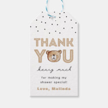 Bear Baby Shower Favor Tag | Bear Favor Tag