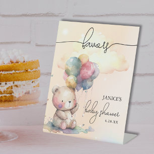 Bear Baby Shower Favoriten Sockelschild