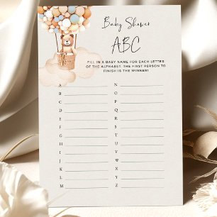 Bear Baby Shower Game - ABC