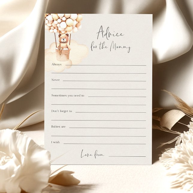 Bear Baby Shower Game Advice for Mommy (Von Creator hochgeladen)