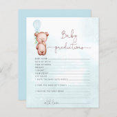 Bear Baby Shower Game Baby Vorhersagen (Vorne/Hinten)