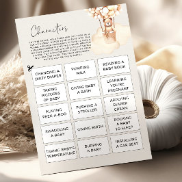 Bear Baby Shower Game Characters