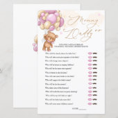 Bear Baby Shower Game Guess Who Mommy or Daddy (Vorne/Hinten)