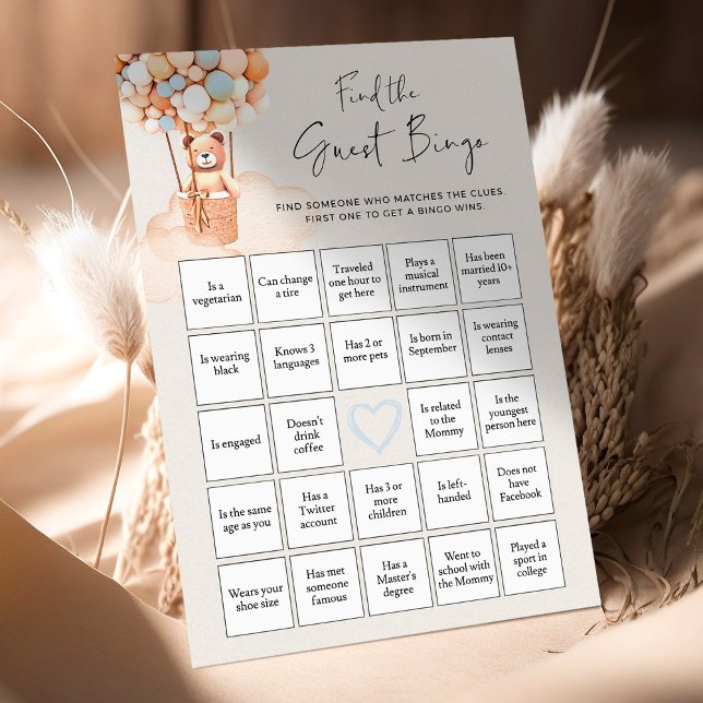 Bear Baby Shower Game - Guest BINGO (Von Creator hochgeladen)