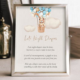 Bear Baby Shower Game - Spate Night Diapers