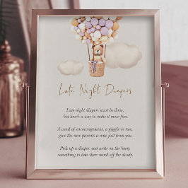 Bear Baby Shower Game - Spate Night Diapers