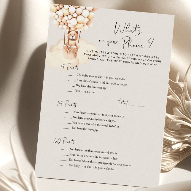 Bear Baby Shower Game Was auf Ihrem Telefon ist (Von Creator hochgeladen)