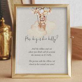 Bear Baby Shower Game wie groß ist ihr Bauch