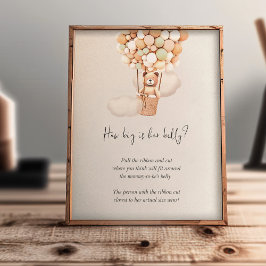 Bear Baby Shower Game - Wie groß ist ihr Bauch?