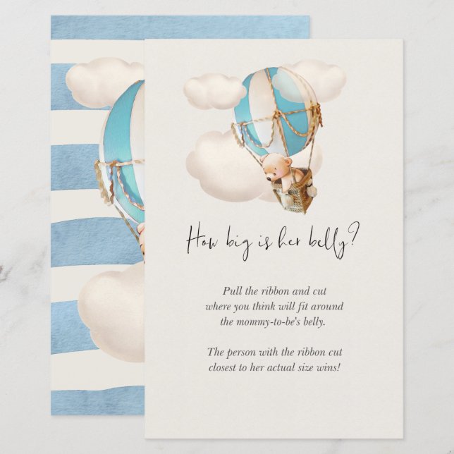 Bear Baby Shower Game - Wie groß ist ihr Bauch? (Vorne/Hinten)