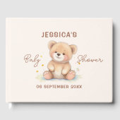 Bear Baby Shower Gästebuch | Gästebuch unterschrei (Vorderseite)