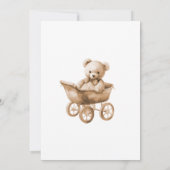 Bear Baby Shower Girl Einladung (Rückseite)