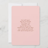 Bear Baby Shower Girl Einladung (Rückseite)