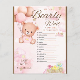 Bear Baby Shower Girl Game